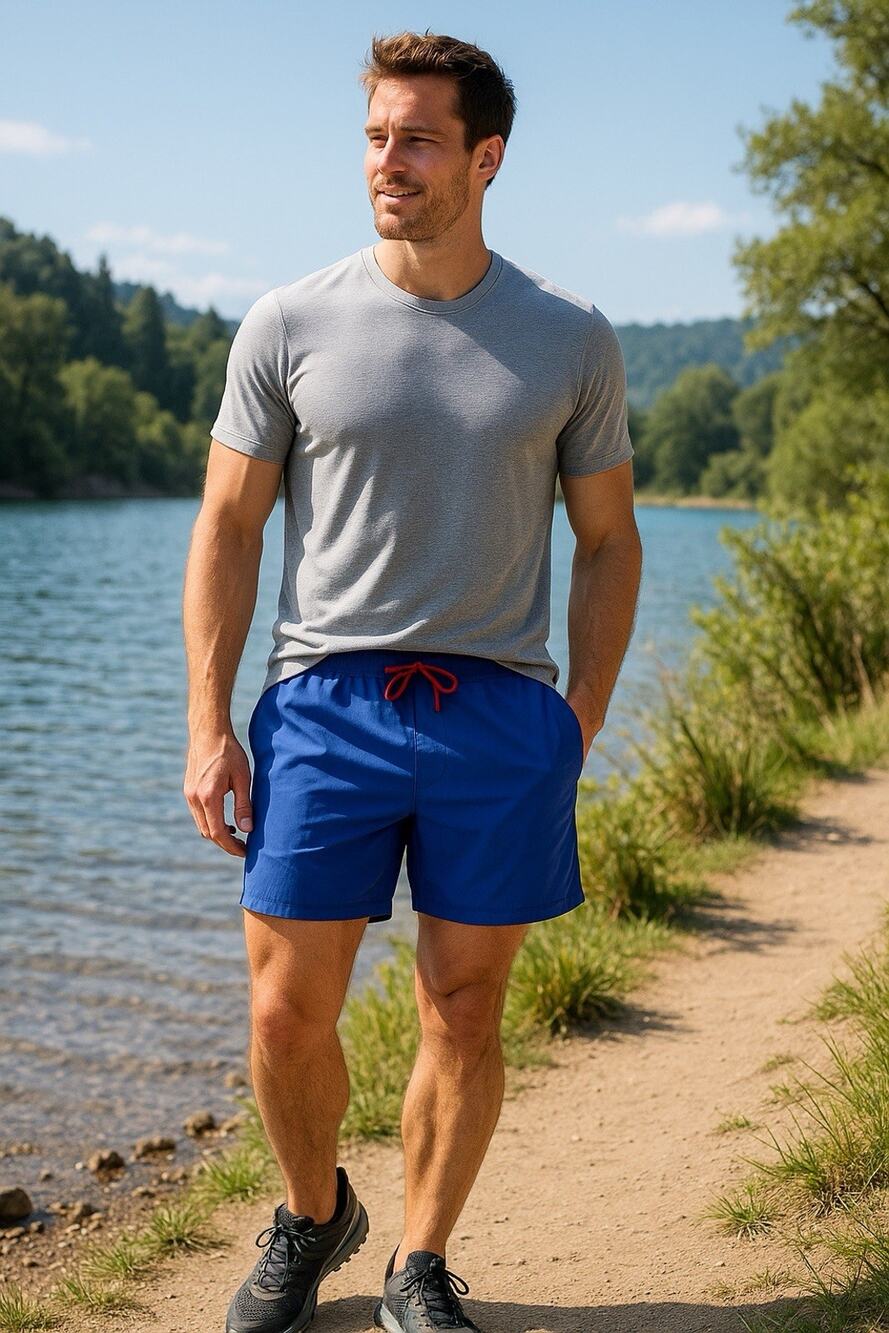 Marmot Shorts Mens XXL Trail Blue Hiking 5” Nylon Juniper Springs Gorpcore NWT